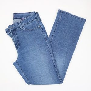 NYDJ Womens Denim Blue Flare Jeans Size 10